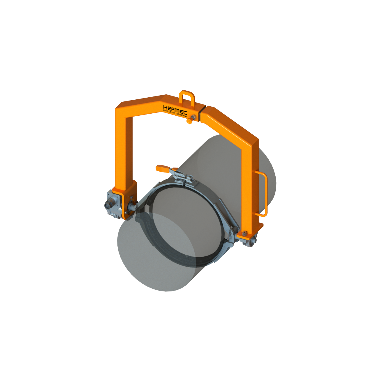 Collar gripper with the workpiece turned over